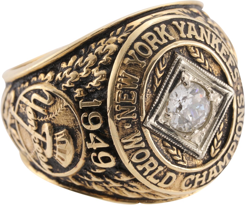 - 1949 Joe Page New York Yankees World Championship Sample Ring with Real Diamond