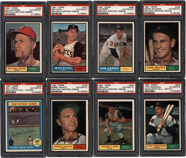 - 1961 Topps Baseball Signed PSA Authenticated Archive (109)