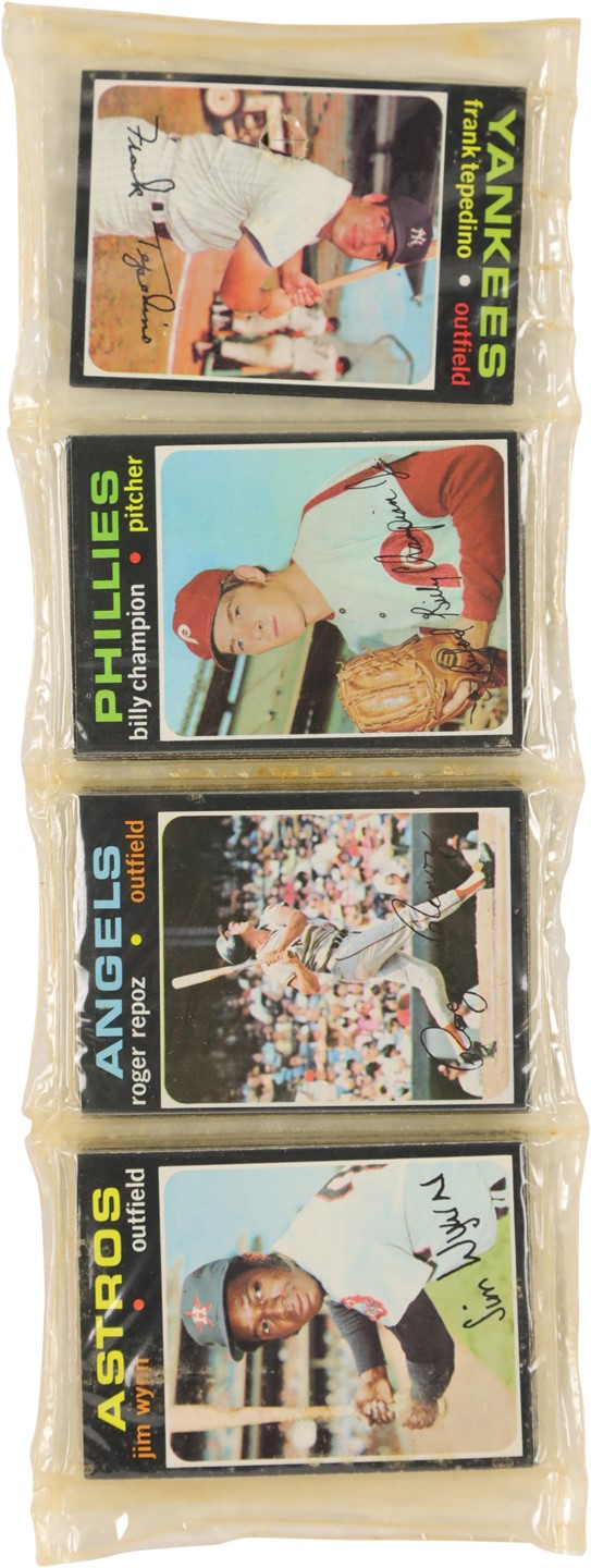 - 1971 Topps Unopened Rack Pack with 4th and 5th Series
