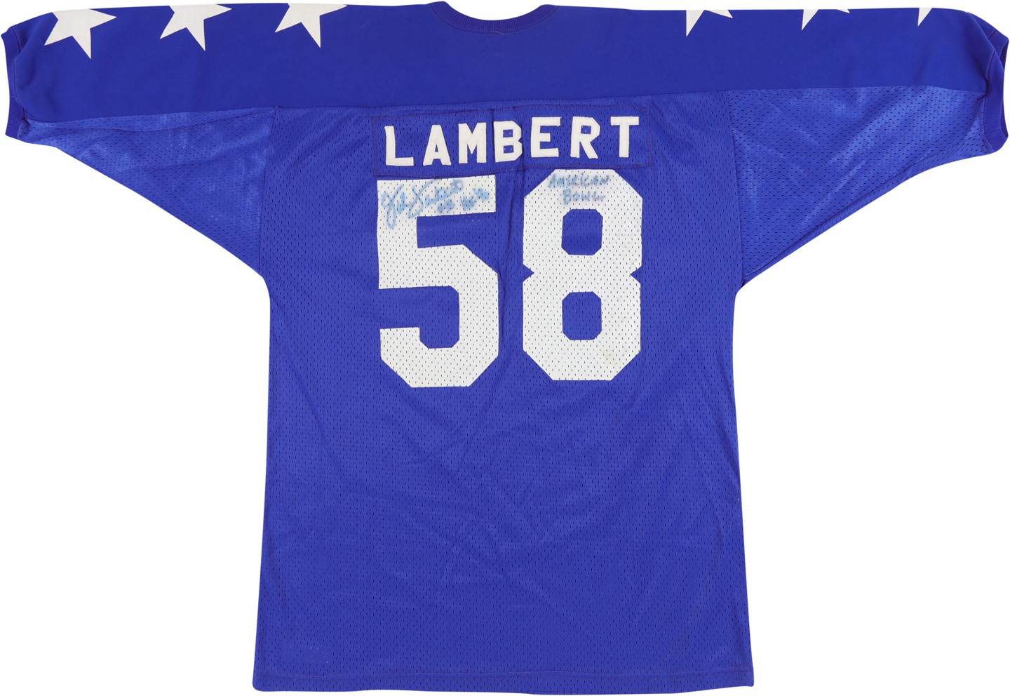 - 1974 Jack Lambert College American Bowl Game Worn Jersey - First Time Ever Wearing #58