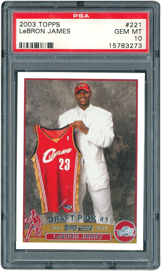 Modern Sports Cards - 2003 Topps #221 LeBron James Rookie PSA GEM MINT 10
