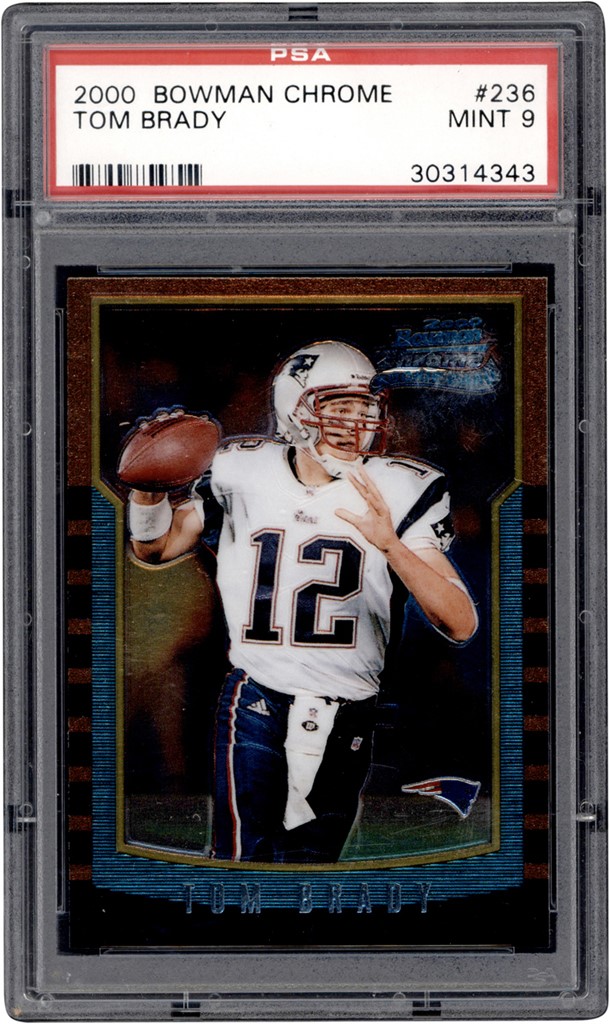 Modern Sports Cards - 2000 Bowman Chrome #236 Tom Brady Rookie PSA MINT 9