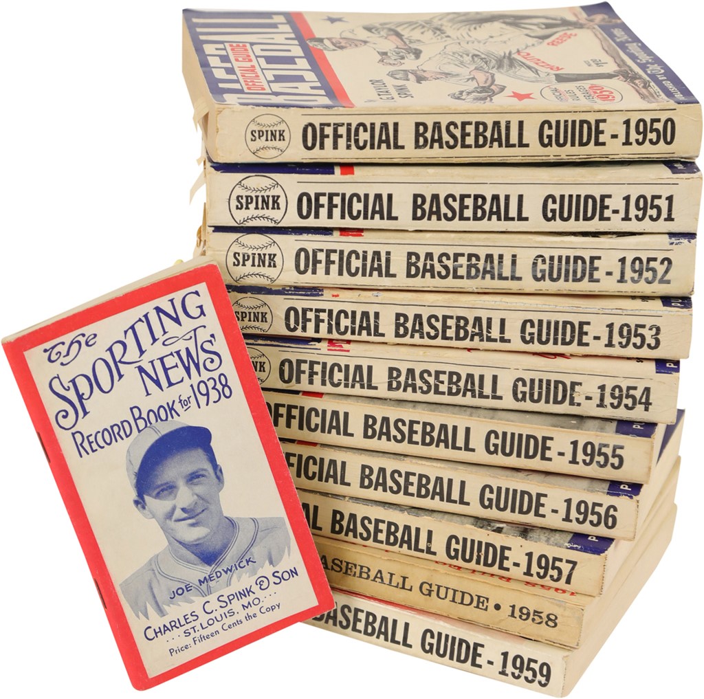 Tickets, Publications & Pins - 1938-1959 Sporting News Guide and Record Book Collection (11)