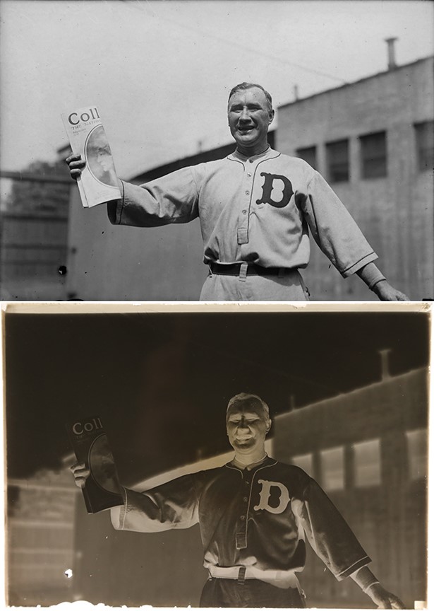 The Brown Brothers Collection - Great Hugh Jennings Detroit Tigers Glass Plate Negative