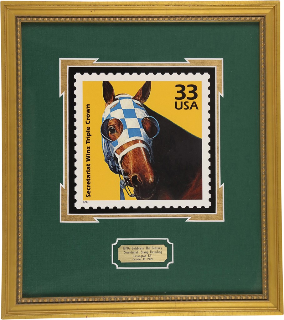 Horse Racing - Secretariat Commemorative USPS Stamp Display From Kate