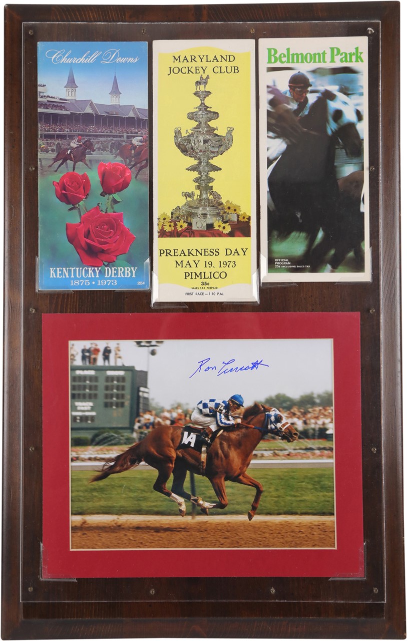 Horse Racing - 1973 Secretariat Triple Crown Program Display