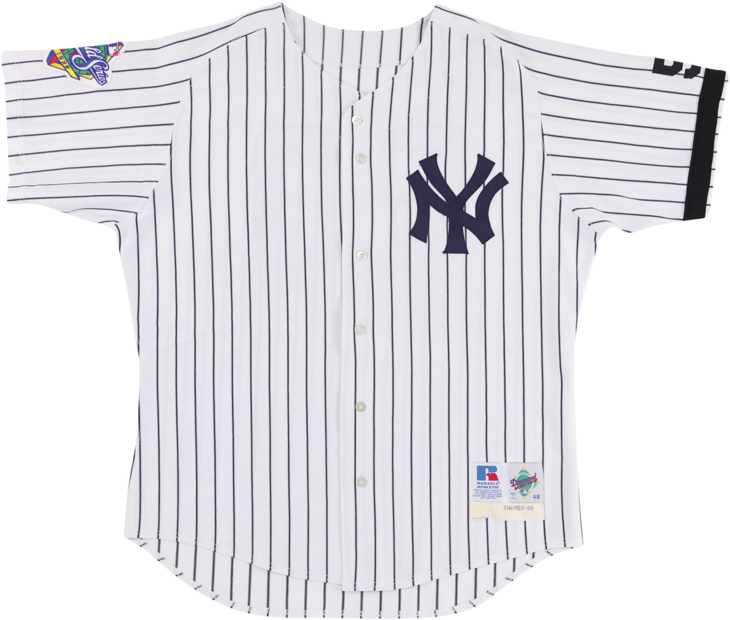 - 1999 Don Zimmer World Series New York Yankees Game Worn Jersey