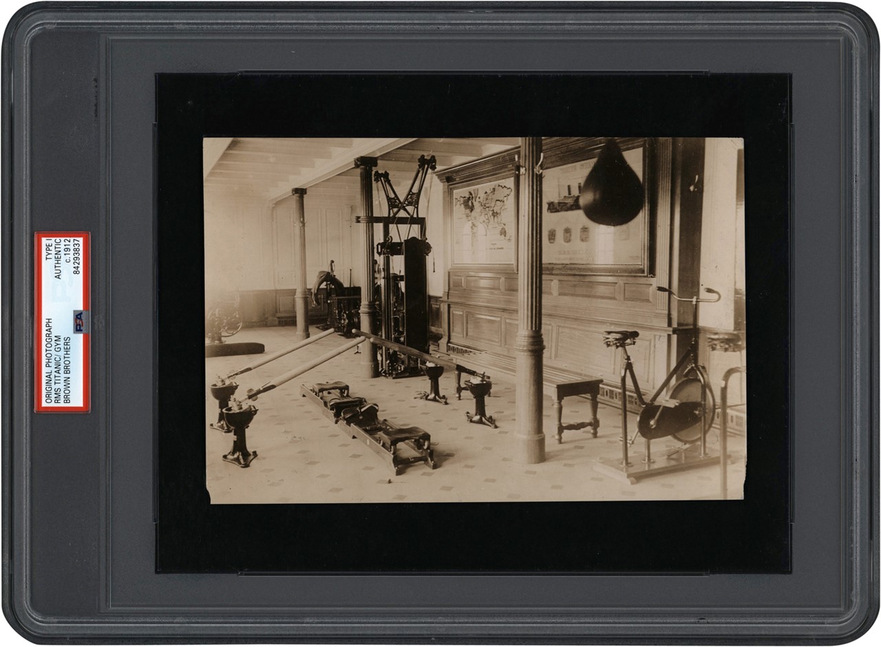 - Interior View Of The Titanic Gymnasium Photograph (PSA Type I)