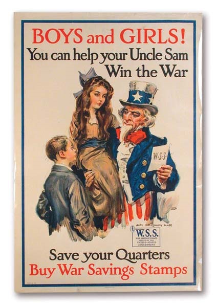 Uncle Sam WWI Recruiting Poster by James Montgomery Flagg