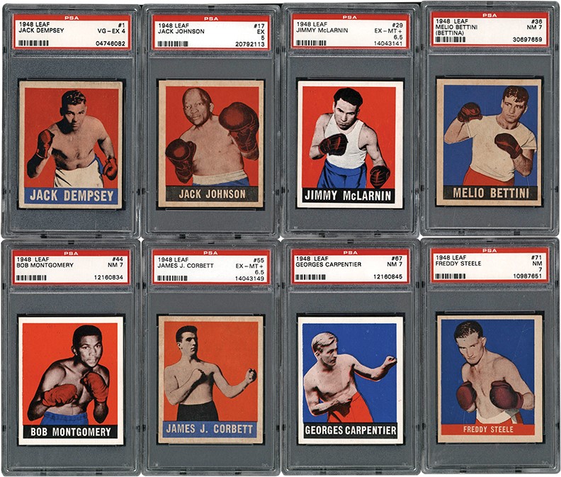 Muhammad Ali & Boxing - Collection of 1948 Leaf Boxing Cards PSA SGC & BGS (70)