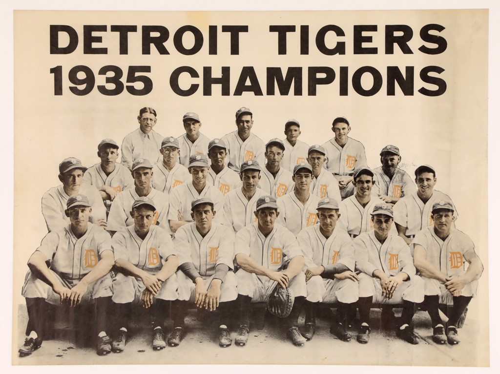 Ty Cobb and Detroit Tigers - 1935 Champion Detroit Tigers Poster