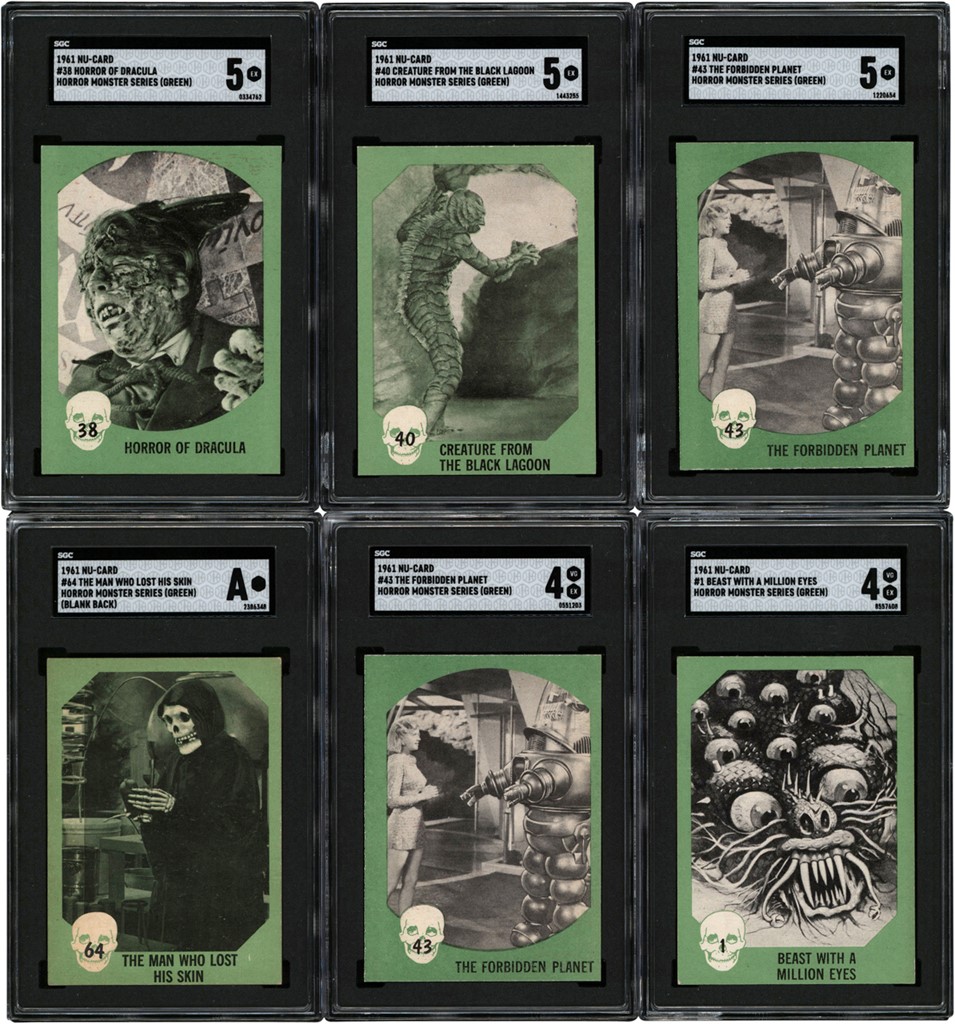 Non-Sports Cards - 1961 Horror Monsters Nu-Card Collection SGC Graded (15)