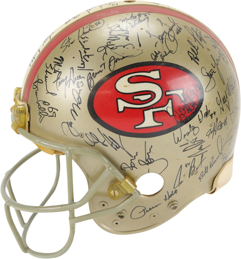 - 1989-90 San Francisco 49ers Team Signed Helmet (Beckett LOA)