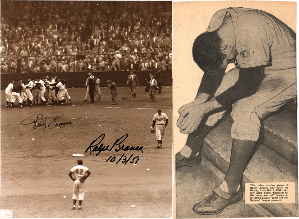 Baseball Autographs - Shot Heard Round the World Signed Photograph