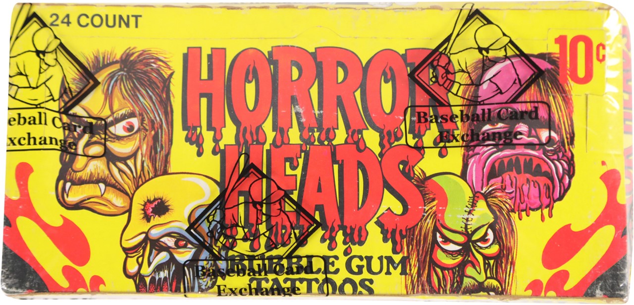 - 1972 Donruss Horror Heads Tattoos Unopened Wax Box (BBCE)