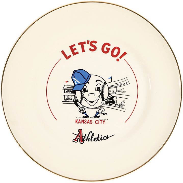 Baseball Memorabilia - Late 1950's Kansas City Athletics Baseball Plate