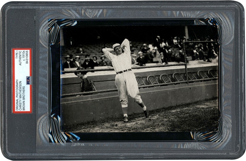 - Christy Mathewson Warms Up at the Polo Grounds Photograph (PSA Type I)