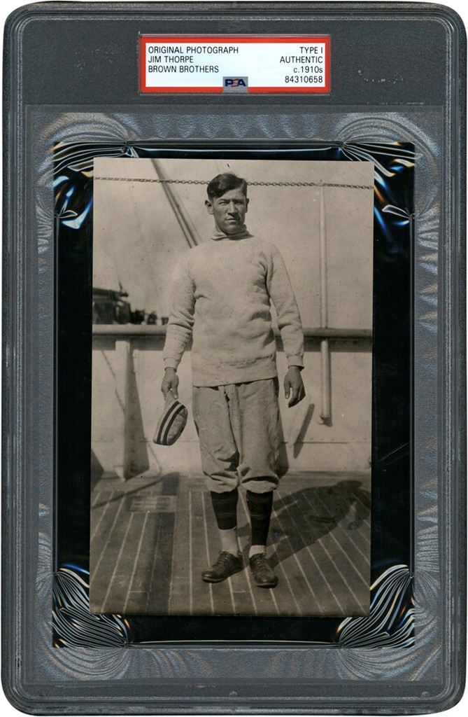 The Brown Brothers Collection - Early Jim Thorpe New York Giants Baseball Photograph (PSA Type I)