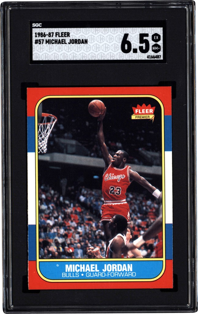Modern Sports Cards - 1986 Fleer #57 Michael Jordan Rookie SGC EX-NM+ 6.5