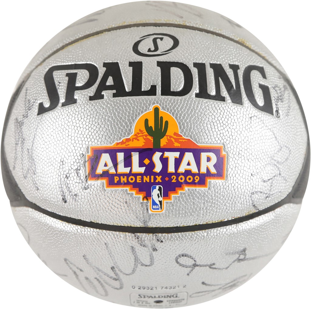 2009 NBA All Star Signed Basketball with LeBron James & Kobe Bryant