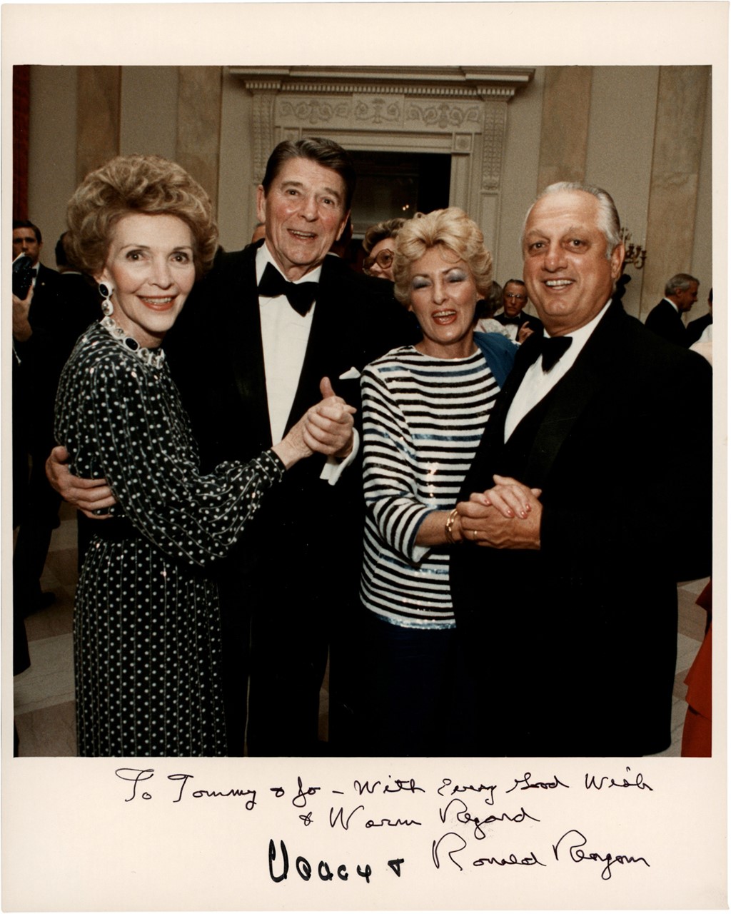 - President Ronald Reagan Signed Photograph to Tommy Lasorda (PSA)