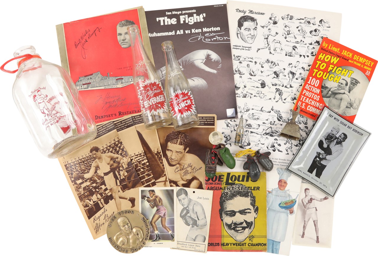 - Joe Louis, Jack Dempsey, Rocky Marciano, & Others Boxing Memorabilia Collection