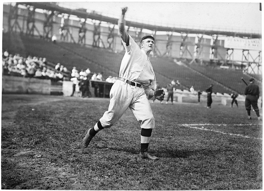 The Brown Brothers Collection - Christy Mathewson Pitching Glass Plate Negative