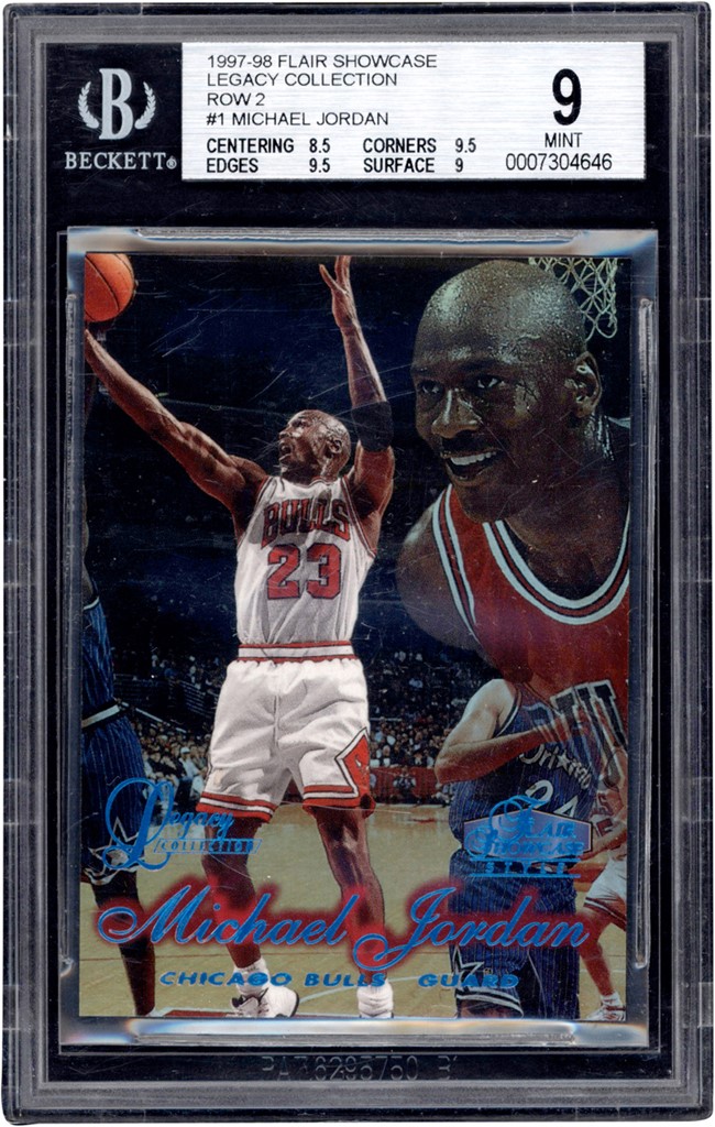 Modern Sports Cards - 1997-98 Flair Showcase Row 2 Legacy Collection #1 Michael Jordan 85/100 BGS MINT 9
