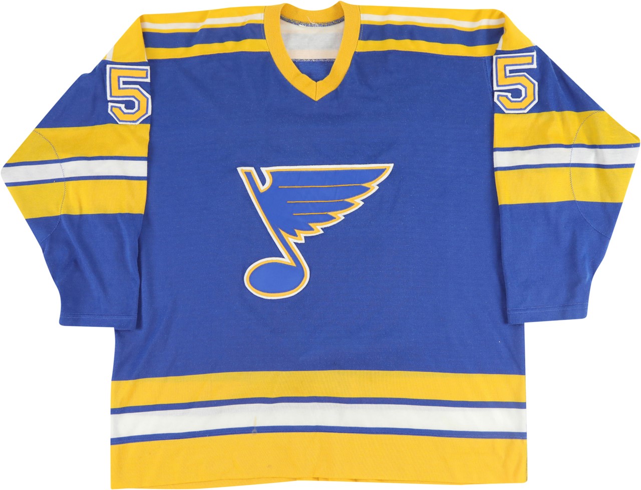 - Late 1970s Len Frig St. Louis Blues Game Worn Jersey