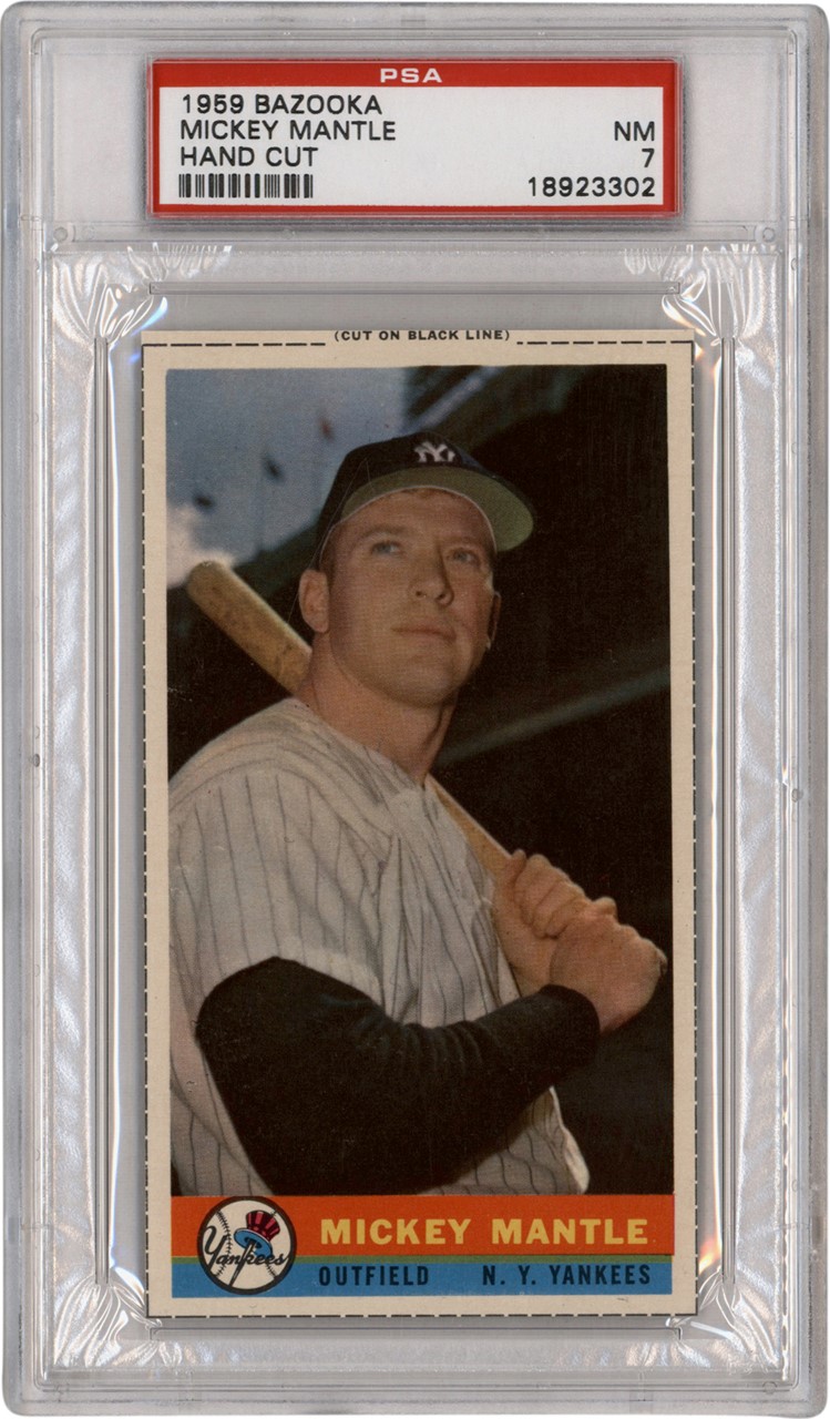 Baseball and Trading Cards - 1959 Bazooka Mickey Mantle PSA NM 7 (Pop 1 of 1 Highest Graded!)