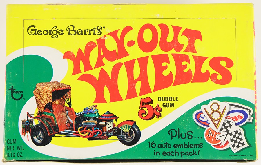 Unopened Wax Packs Boxes and Cases - 1970 Topps Way-Out Wheels Unopened Wax Box