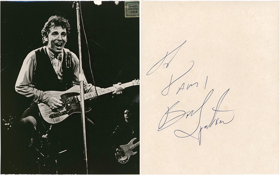 Rock And Pop Culture - 1970s Bruce Springsteen Vintage Signed Photograph (PSA)