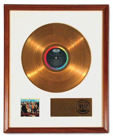 The Beatles "Sgt. Pepper" Gold Record Award