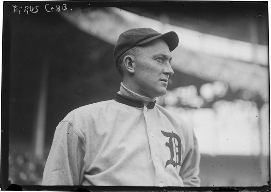 The Brown Brothers Collection - Fantastic Ty Cobb Portrait Glass Plate Negative