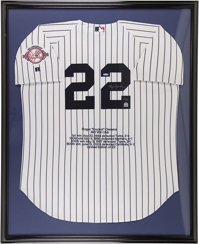 Roger Clemens NY Yankees Signed Limited Edition Jersey (MLB, Steiner #22/22)