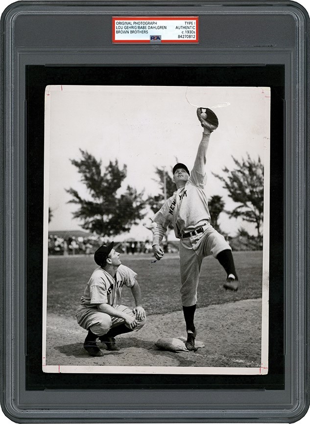 The Brown Brothers Collection - Lou Gehrig and Babe Dahlgren Photograph (PSA Type I)