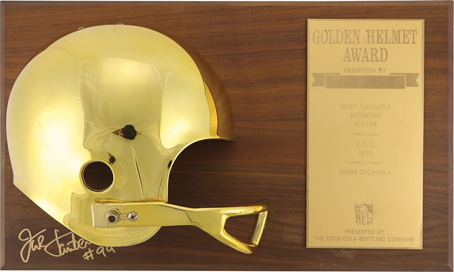 The Jack Lambert Collection - 1973 Jack Lambert Kent State University Most Valuable Defensive Player Award