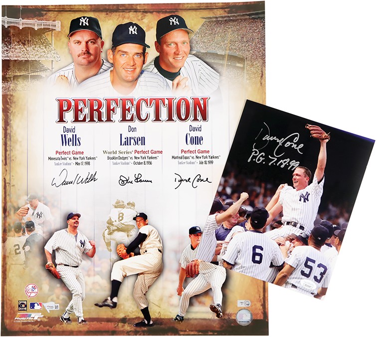New York Yankees Perfect Game Pitchers Signed Photos (2)