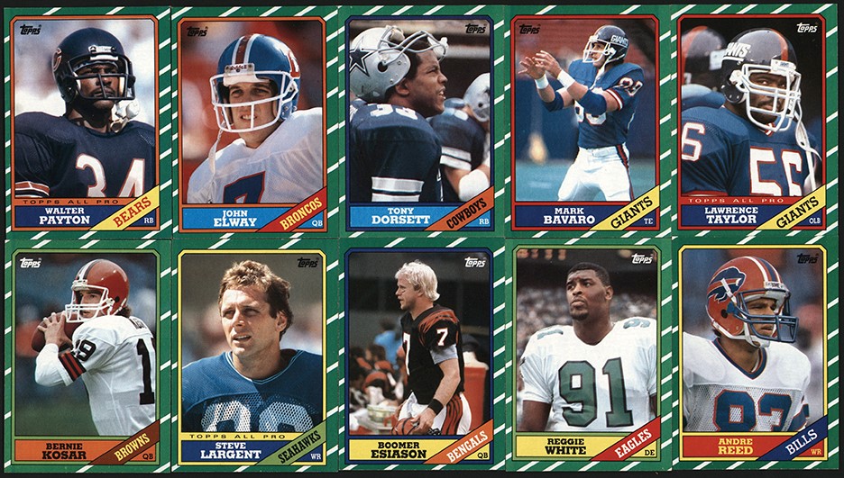 Cards Football - 1986 Topps Football All Star Card Collection (145)