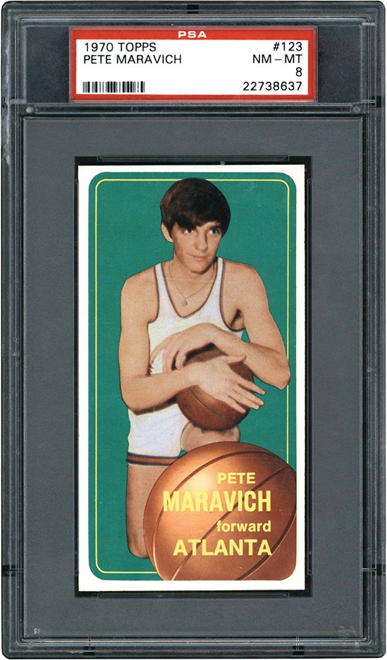 Basketball Cards - 1970 Topps #123 Pete Maravich PSA NM-MT 8