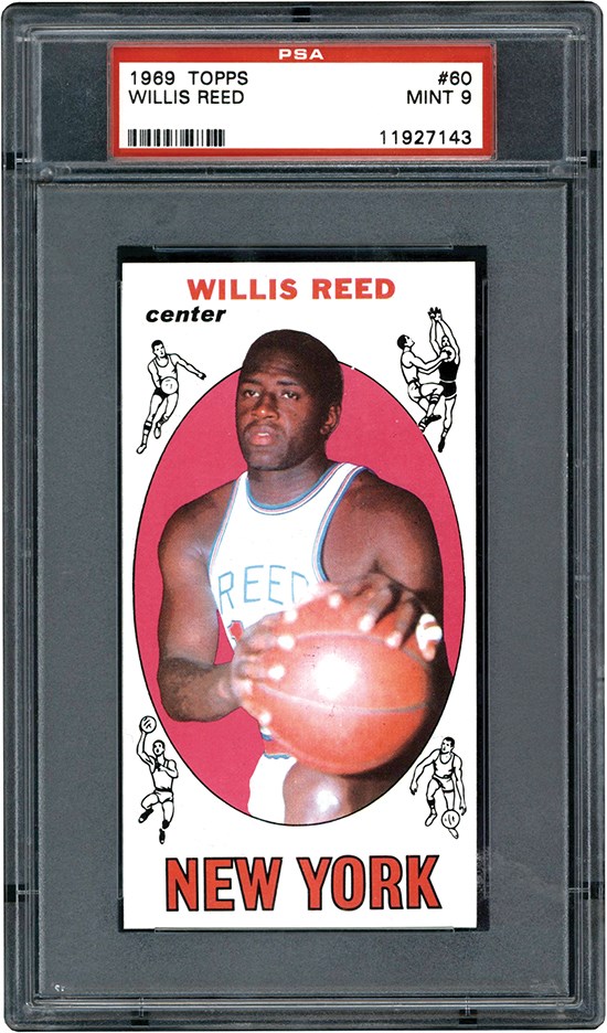 Basketball Cards - 1969 Topps #60 Willis Reed PSA MINT 9