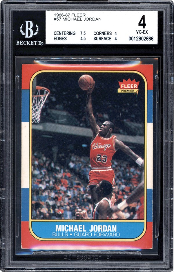 Modern Sports Cards - 1986 Fleer #57 Michael Jordan BGS VG-EX 4