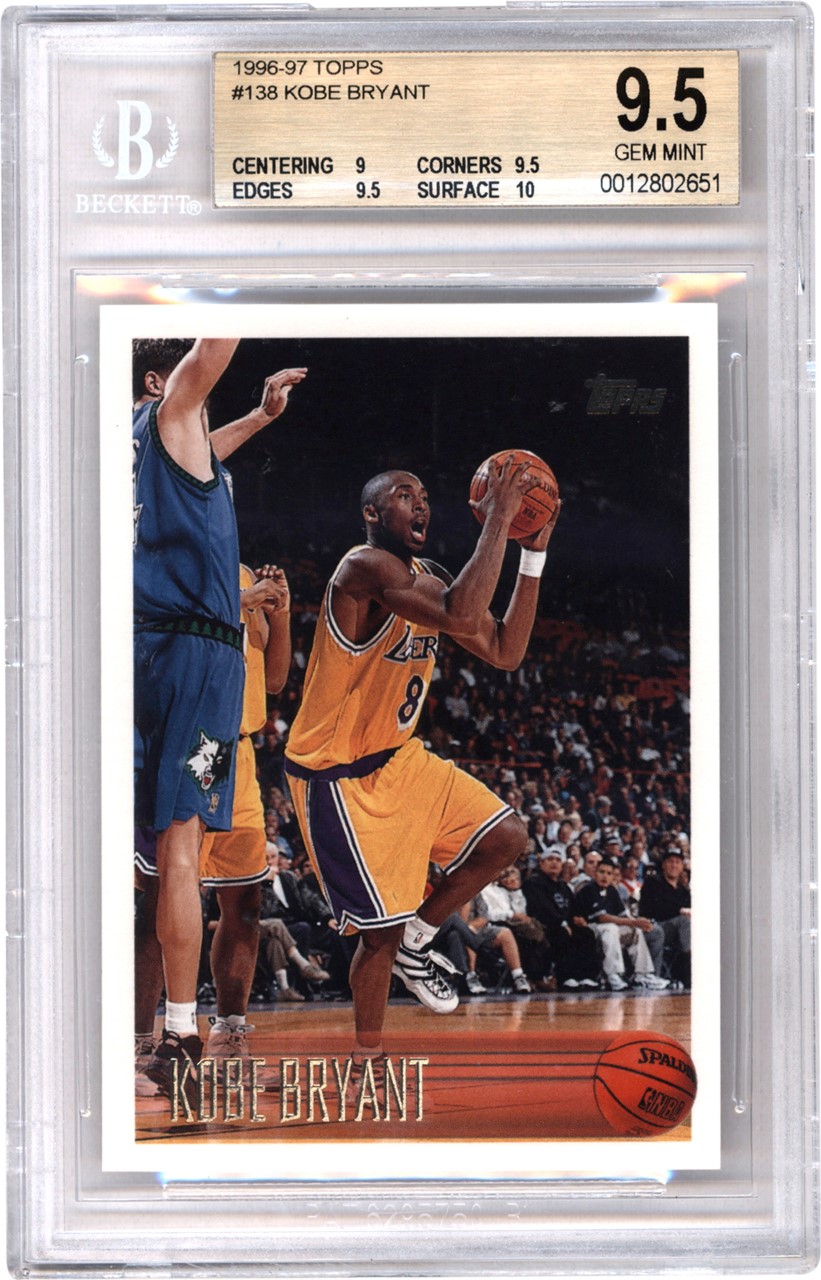Modern Sports Cards - 1996-97 Topps #138 Kobe Bryant Rookie BGS GEM MINT 9.5