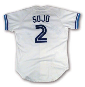 2001 Luis Sojo Game Used Yankees World Series Jersey