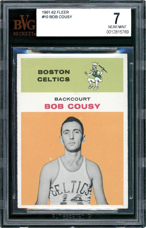 - 1961 Fleer #10 Bob Cousy BVG NM 7