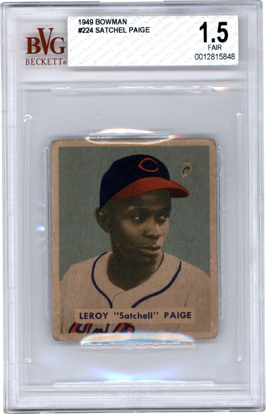 Baseball and Trading Cards - 1949 Bowman #224 Satchel Paige BVG 1.5