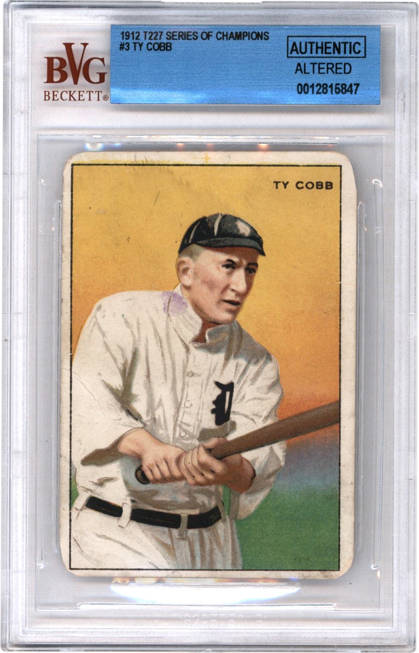 1912 T227 Series of Champions #3 Ty Cobb BVG Authentic