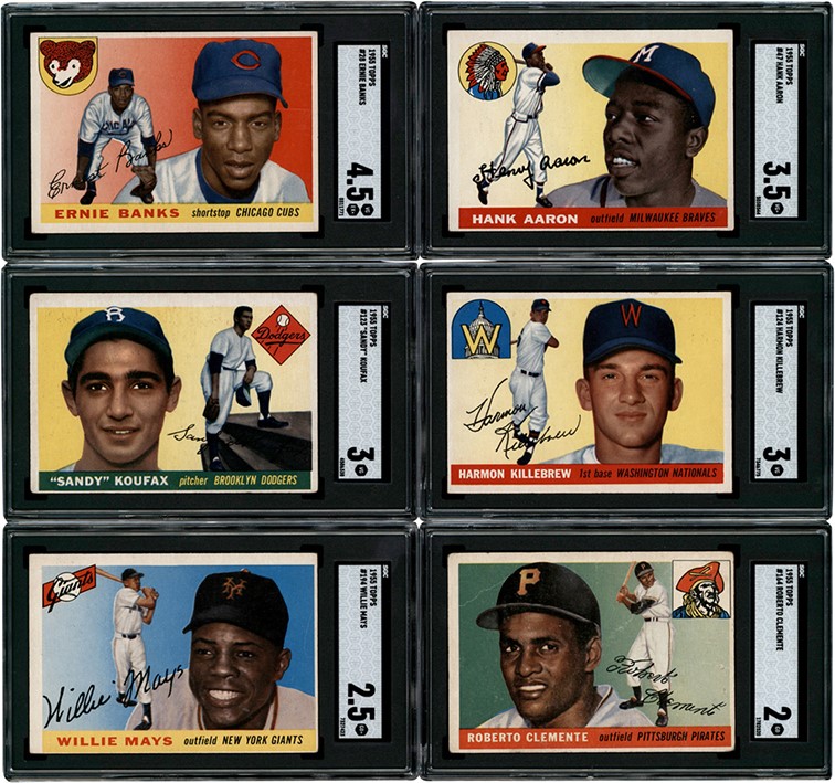 - 1955 Topps Complete Set (206) with SGC Graded