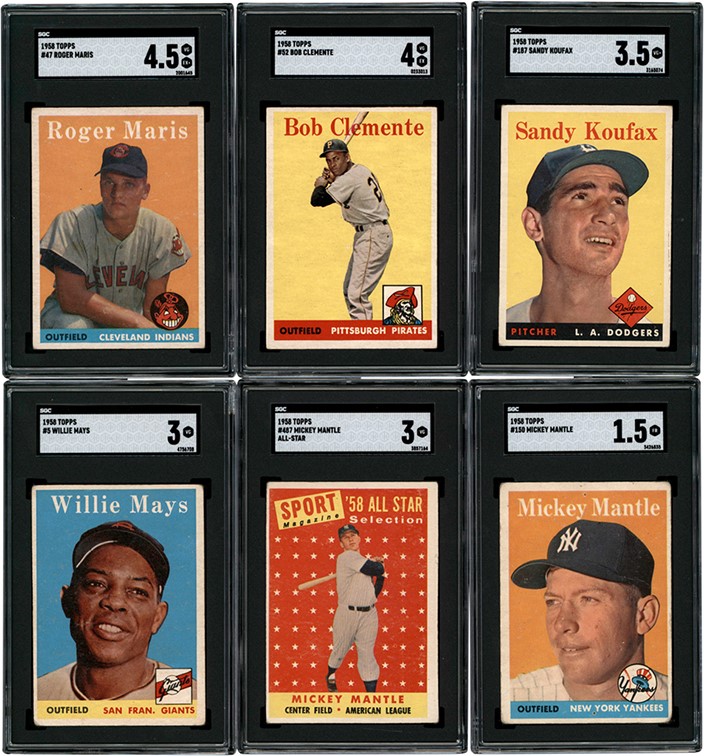 - 1958 Topps Near Complete Set (493/494) with SGC Graded