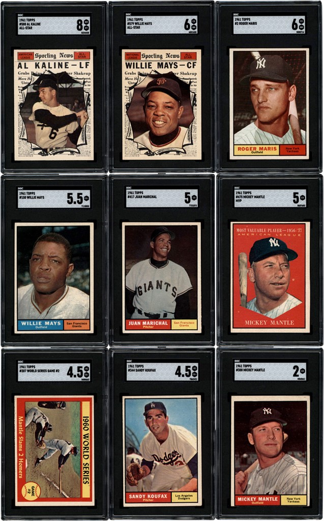 - 1961 Topps Near Complete Set (586/587) with SGC Graded